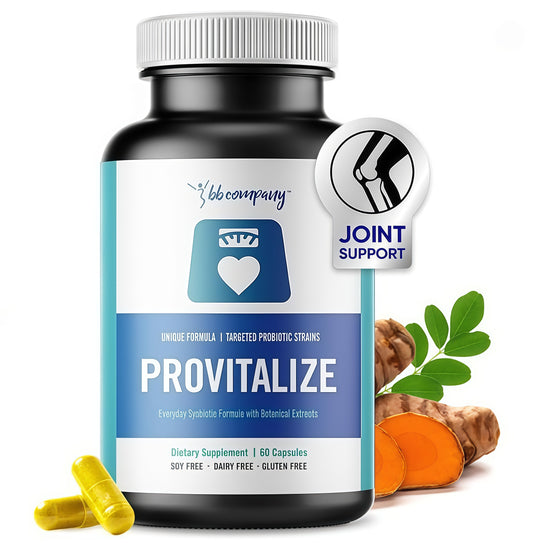 Click to see full view BB Company Provitalize | Probiotics for Women Digestive Health, Menopause, Joint Support | Sexy Midsection Curves, Bloat | Turmeric Curcumin Moringa | Vegetarian & Gluten-Free | Ages 40+ | 60 Ct
